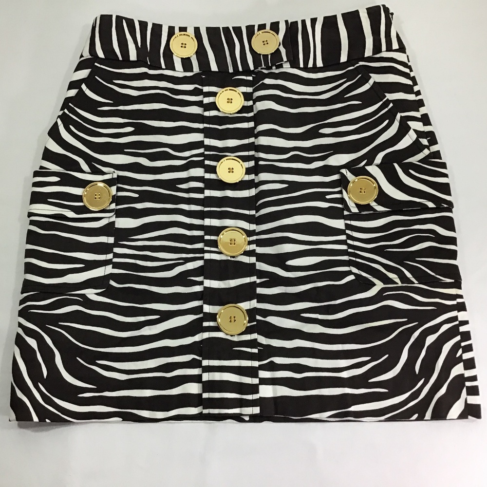 Etcetera Brown Zebra Print Skirt